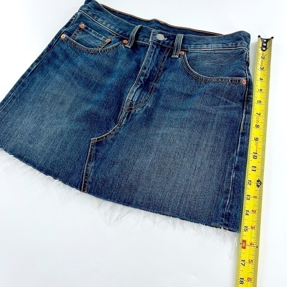Levi’s DECONSTRUCTED MINI SKIRT size 27 cotton 100% - Picture 6 of 13
